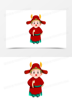 卡通q版竖大拇指的金榜题名状元郎元素