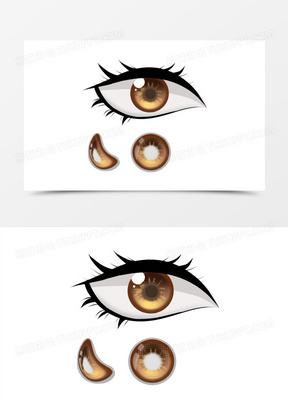 卡通美瞳隐形眼镜元素