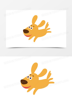 奔跑的小狗2983听音乐的小狗1584卡通手绘小狗狗免抠元素101021可爱