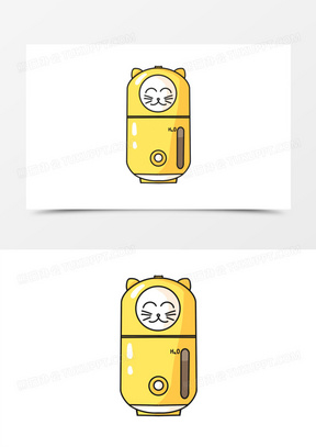 卡通手绘免抠家用电器之加湿器素材