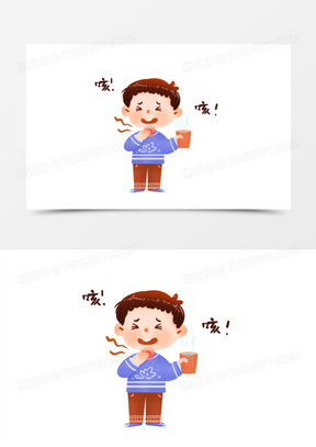 喉咙痛图片难受图片表情包大全_熊猫办公