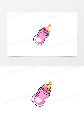 手绘奶瓶免抠元素