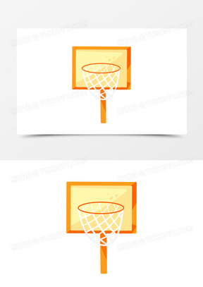篮球框图片简笔画彩色
