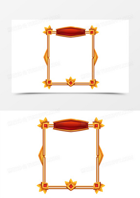 手绘游戏卡牌框素材