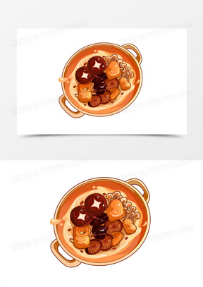 手绘美食小鸡炖蘑菇素材281母鸡和小鸡571卡通小鸡371