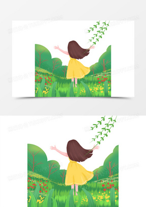 背影美女唯美卡通头像合集_熊猫办公