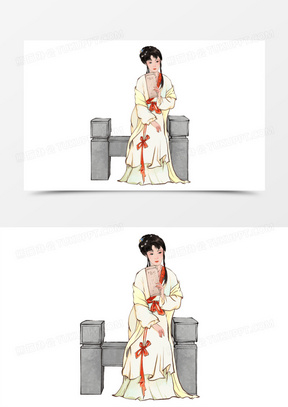 手绘林黛玉红楼梦人物素材