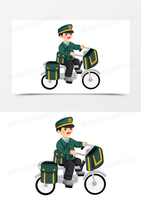邮递员卡通图片可爱头像