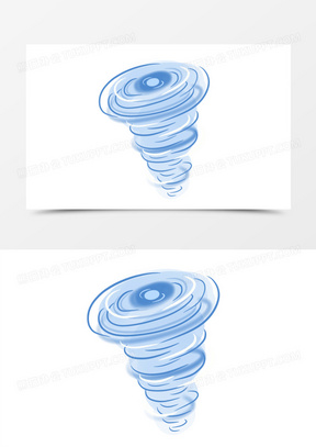 手绘卡通龙卷风素材