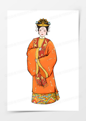 手绘贾元春红楼梦人物素材