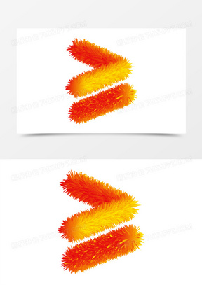 一组毛绒符号数学运算符号之大于等于号免抠元素