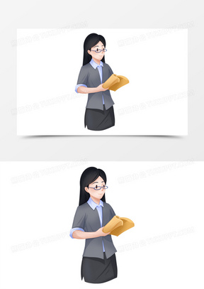 手绘卡通劳动人民合集之老师元素