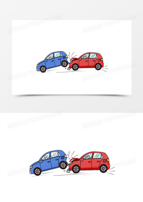 撞车图片卡通搞笑头像