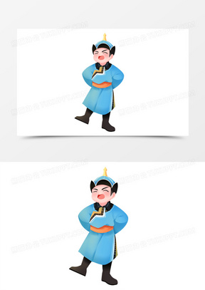 五十六个民族之蒙古族男孩免抠元素