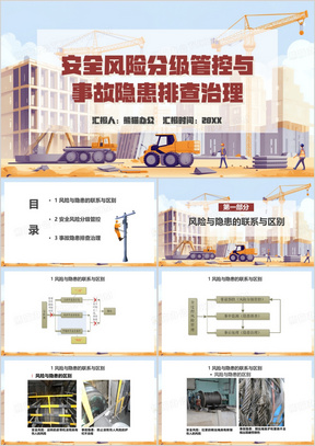 简约风安全风险分级管控PPT模板