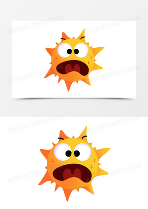 一组太阳表情包emoji搞怪合集七元素