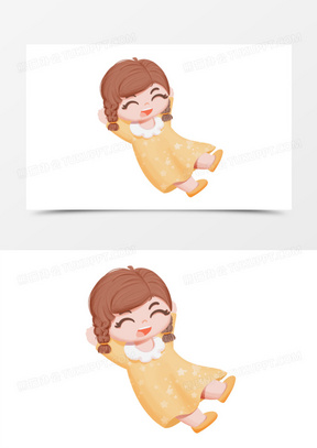 卡通微笑女孩头像