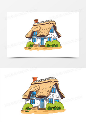 乡村茅草房图片欣赏