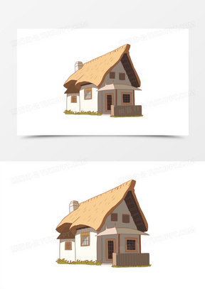 稻草房卡通图片可爱