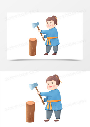 樵夫砍柴图片大全高清