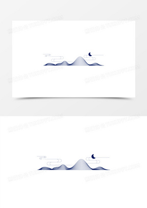 国风山水插画素材高清