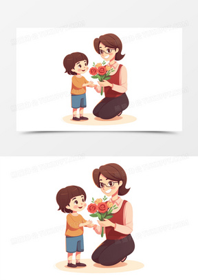 送花图片动漫可爱卡通