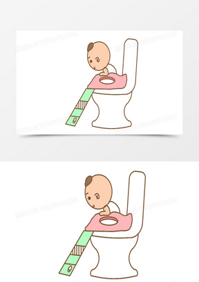 卡通彩色婴儿男孩手绘元素