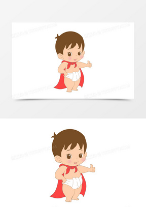 卡通婴儿超人宝宝元素
