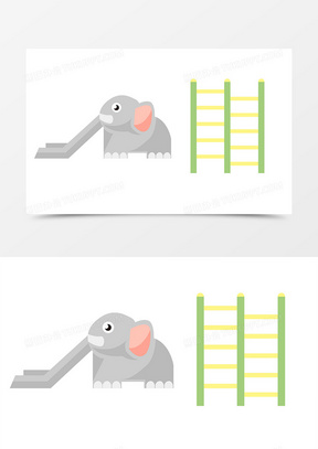 小象滑滑梯创意元素