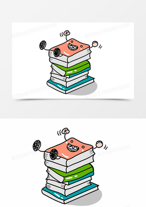 卡通创意图书教育儿童开学季