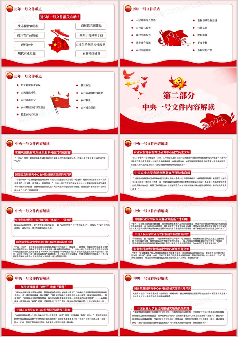 2021年党政中央一号文件全面推进乡村振兴PPT模板no.2