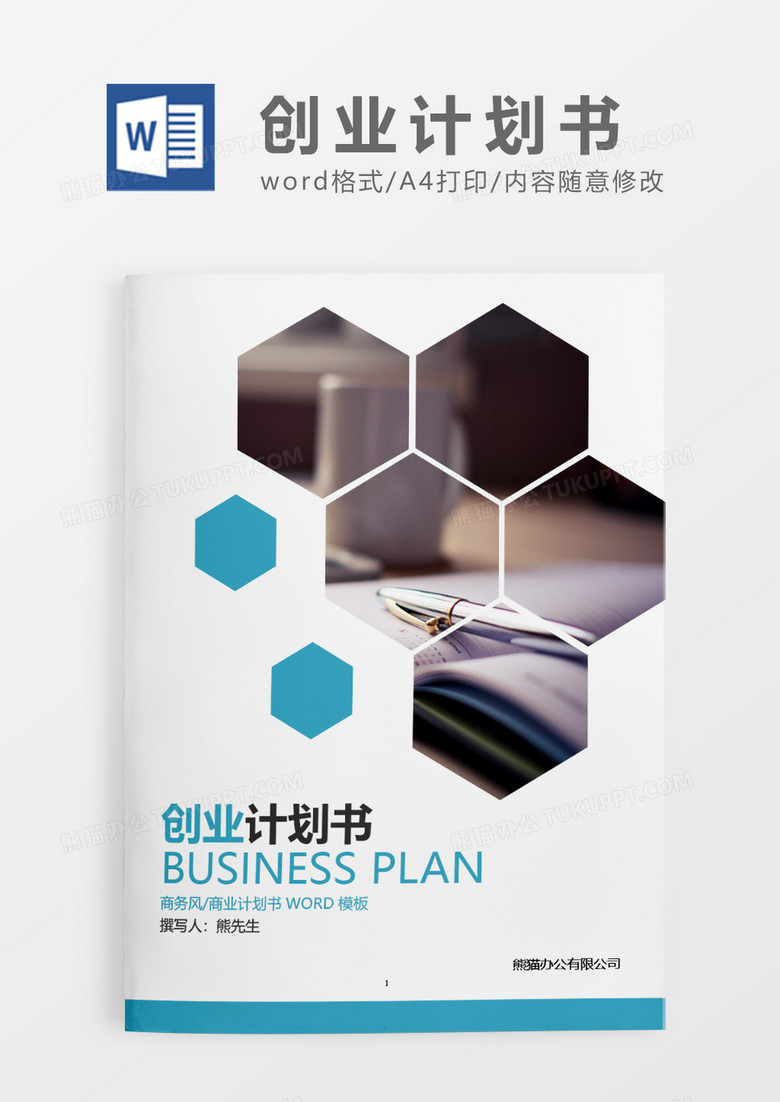 蓝色商务旅游公司创业计划书WORD模板