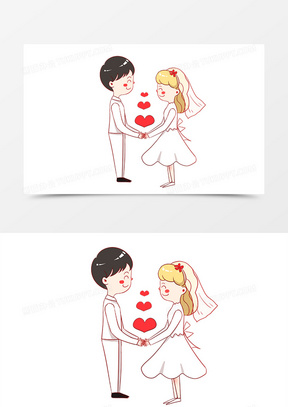 卡通婚纱人物图片大全可爱
