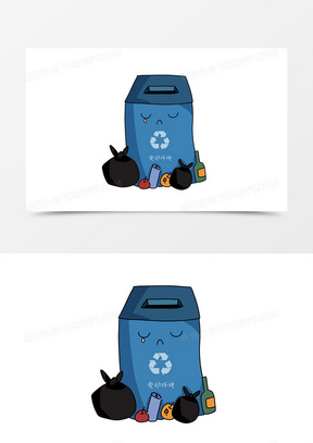 卡通垃圾桶图片素材