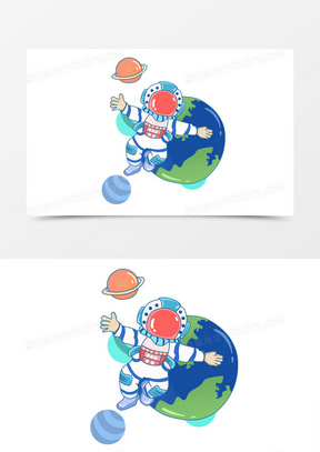 470手绘卡通宇航员进入太空素材6477手绘拿着国旗的宇航员素材252创意