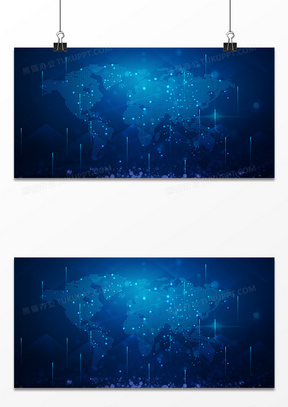 世界地图科技线条波点光效背景背景图片素材免费下载 熊猫办公