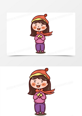 卡通冬天里拥抱的情侣400原创卡通冬天取暖元素380寒假生活结伴学习