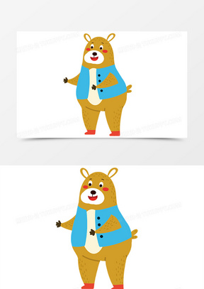 穿衣服的小狗熊