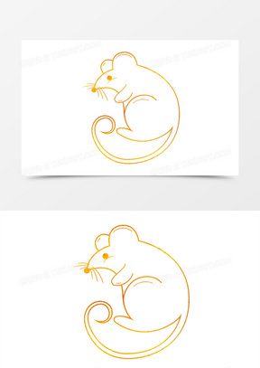 手绘装饰老鼠图案