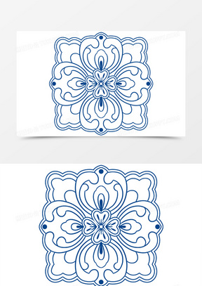 中式手绘传统装饰纹样