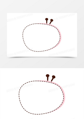 创意卡通蚂蚁白色手绘边框元素