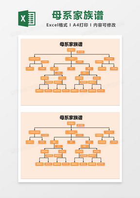 家谱excel表格模板_家谱excel表格模板下载_熊猫办公
