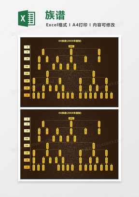 家谱excel表格模板_家谱excel表格模板下载_熊猫办公