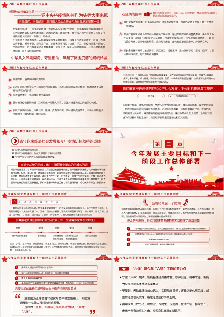 党政两会政府工作报告ppt模板