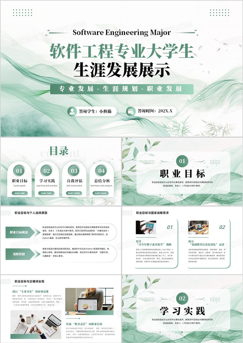 软件工程学专业大学生生涯发展展示