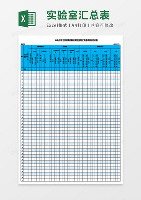 实验室建设目标汇总表excel表格模板