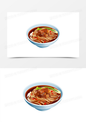 一组手绘各种面条套图合集元素二