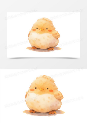 手绘风小鸡免抠素材
