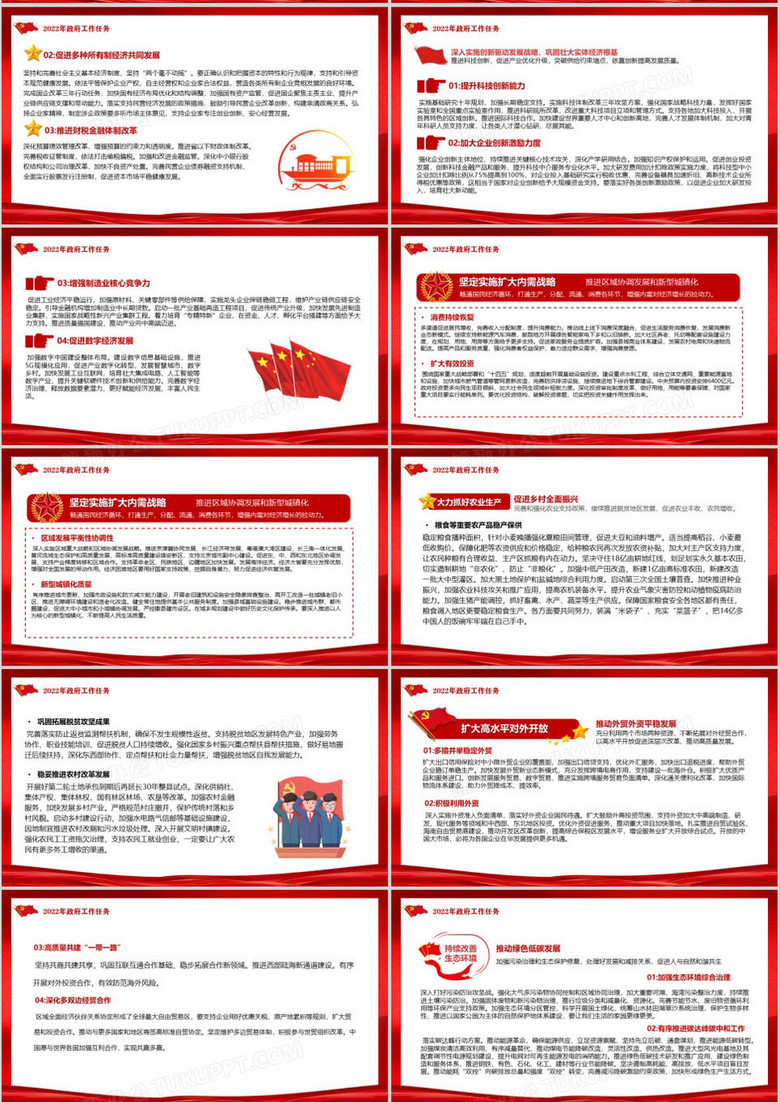 聚焦2022年全国两会政府工作报告ppt模板
