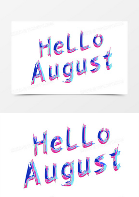 helloaugust油漆色彩风格字体设计